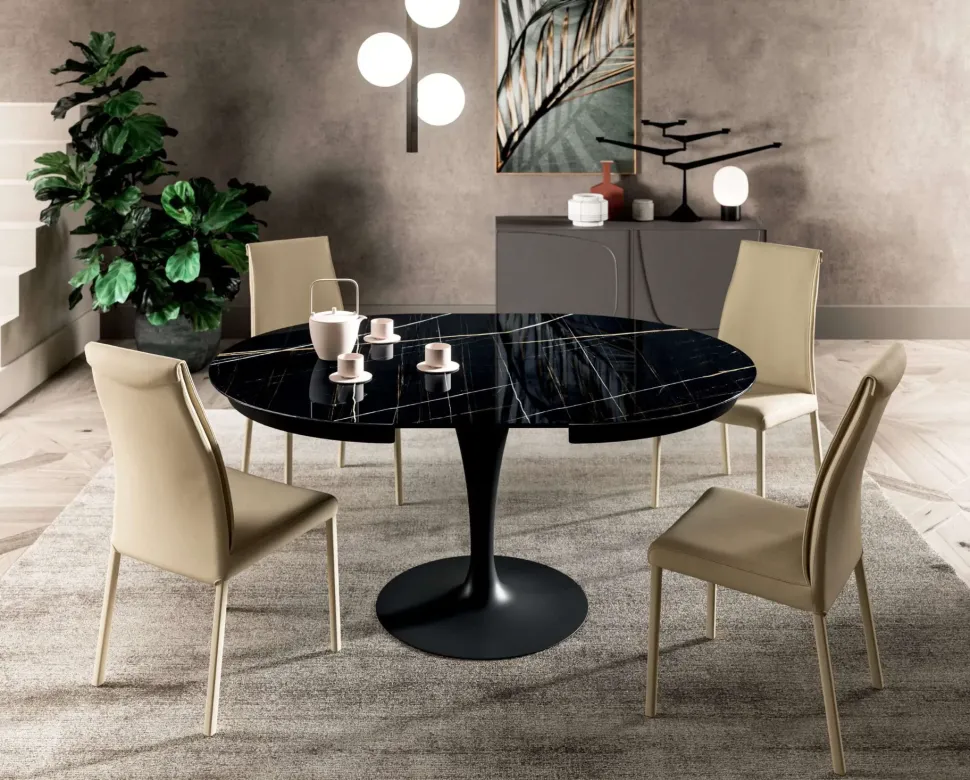 Tavolo in altri materiali ovale Eclipse Ozzio a prezzo scontato