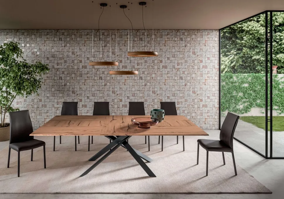 Tavolo in altri materiali rettangolare 4x4 allungabile legno Ozzio a prezzo scontato