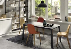 Tavolo in ceramica rettangolare Quadro Point house in offerta outlet