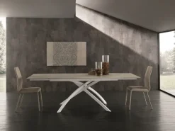 Tavolo in ceramica rettangolare Twist allungabile Zamagna a prezzo ribassato