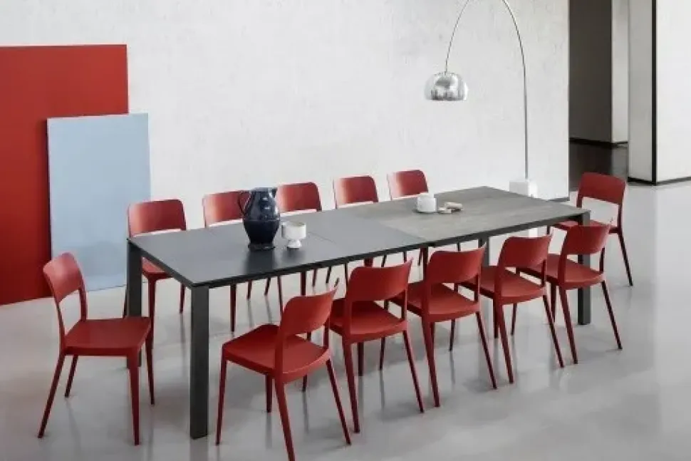 Tavolo in ceramica rettangolare Badu' xl Midj a prezzo scontato