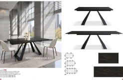 Tavolo in ceramica rettangolare Tempor 1988 Collezione esclusiva a prezzo ribassato