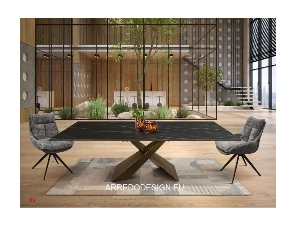 Tavolo in ceramica rettangolare Tempor 2021 Collezione esclusiva a prezzo ribassato