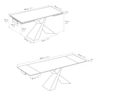 Tavolo in ceramica rettangolare Tempor 2021 Collezione esclusiva a prezzo ribassato