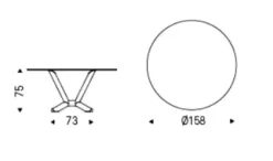 Tavolo in ceramica rotondo Planer keramik round Cattelan in offerta outlet