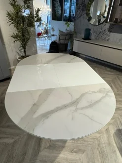 Tavolo in ceramica rotondo Fahrenheit round at109 105 Altacom in offerta outlet