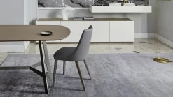 Tavolo in laminato ovale Vertigo Sangiacomo in offerta outlet