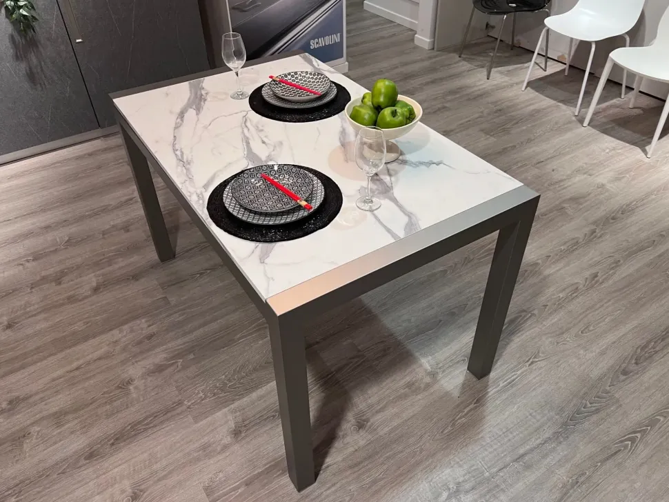 Tavolo in laminato rettangolare Quadrifoglio Scavolini a prezzo ribassato
