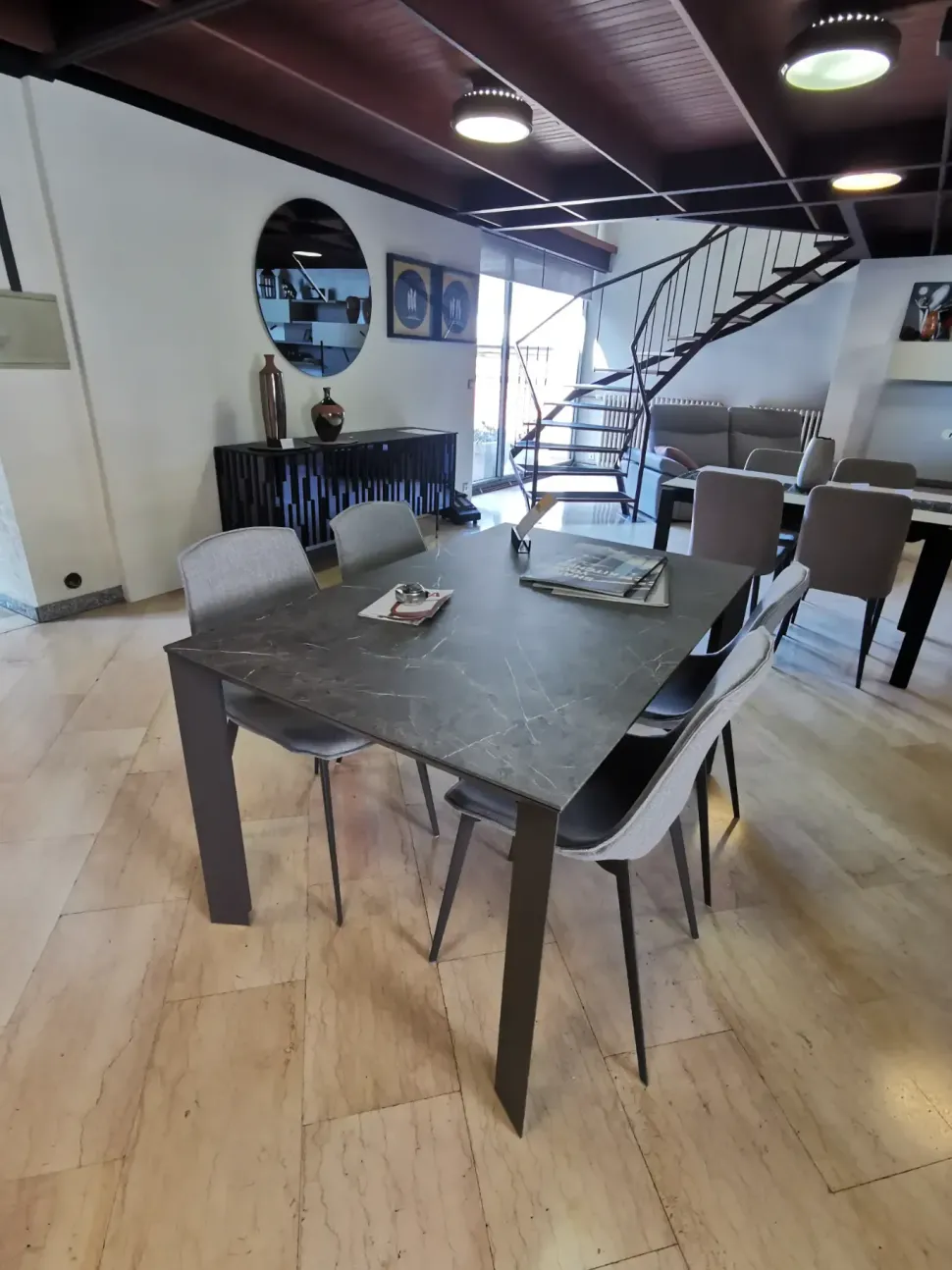 Tavolo in laminato rettangolare Diamante Point house in offerta outlet