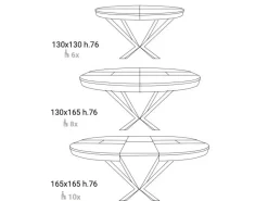 Tavolo in laminato rotondo Full-moon Esalinea a prezzo scontato