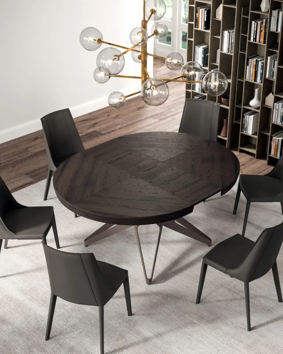 Tavolo in legno e resina rotondo Big round Ozzio a prezzo scontato