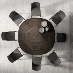 Tavolo in legno e resina rotondo Big round Ozzio a prezzo scontato