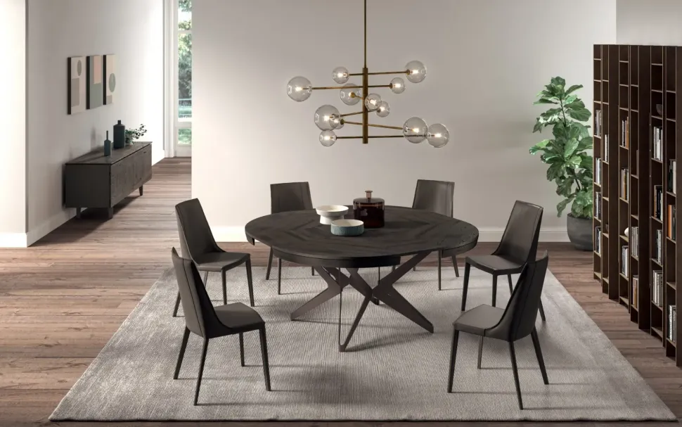 Tavolo in legno e resina rotondo Big round Ozzio a prezzo scontato