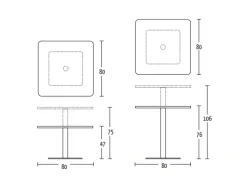 Tavolo in legno quadrato Outline Altacom a prezzo scontato