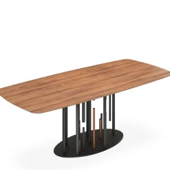 Tavolo in legno rettangolare Cave * Ambianceitalia in offerta outlet