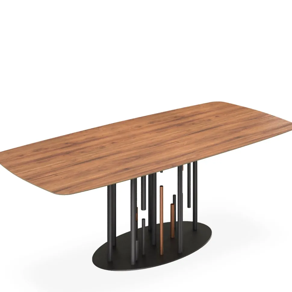 Tavolo in legno rettangolare Cave * Ambianceitalia in offerta outlet