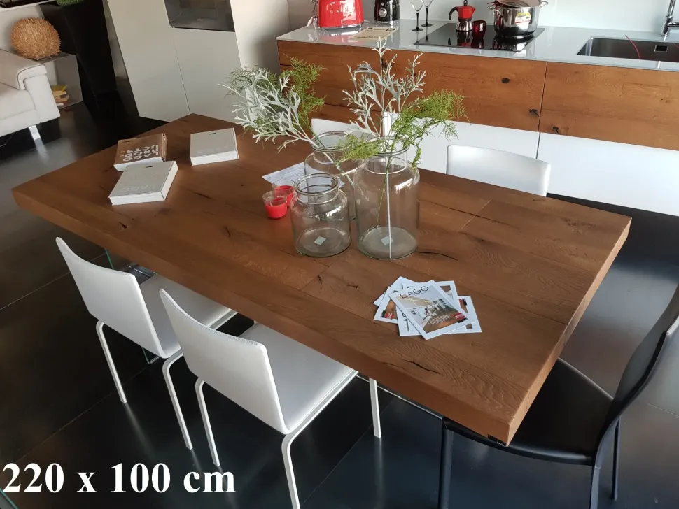 Tavolo in legno rettangolare Air wildwood table Lago in offerta outlet