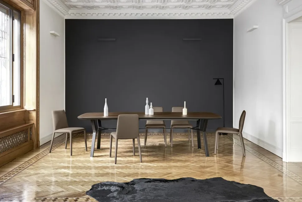 Tavolo in legno rettangolare Iron Sangiacomo in offerta outlet