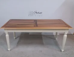 Tavolo in legno rettangolare Modello i solisti Artigianale in offerta outlet