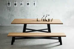 Tavolo in legno rettangolare Thor 240 fisso Point house in offerta outlet