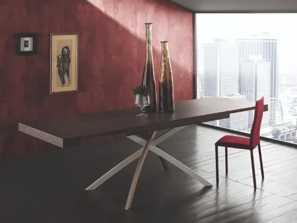 Tavolo in legno rettangolare Twist Zamagna a prezzo ribassato