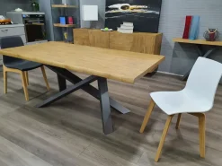 Tavolo in legno rettangolare Crossing Fgf mobili in offerta outlet