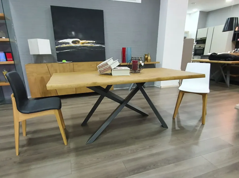 Tavolo in legno rettangolare Crossing Fgf mobili in offerta outlet