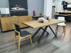 Tavolo in legno rettangolare Crossing Fgf mobili in offerta outlet