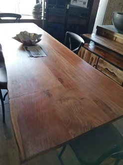 Tavolo in legno rettangolare Tavolo in vero legno  industrial design austin allungabile    Outlet etnico in offerta outlet