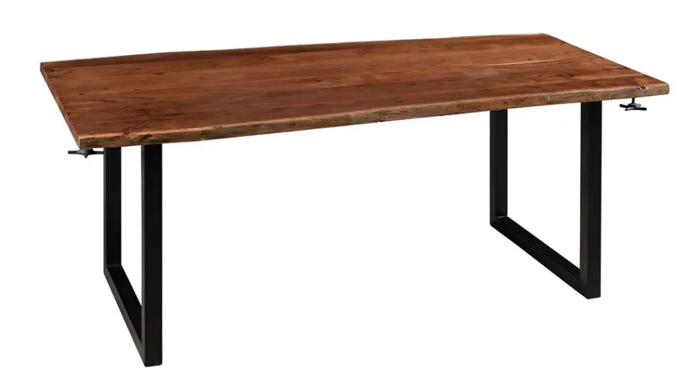 Tavolo in legno rettangolare Tavolo in vero legno industrial design austin allungabile Outlet etnico in offerta outlet