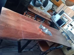 Tavolo in legno rettangolare Tavolo in vero legno industrial design austin allungabile Outlet etnico in offerta outlet