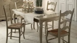 Tavolo in legno rettangolare Tavolo rettangolare allungabile laccato scontato del 35% Artigianale in offerta outlet