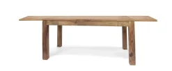 Tavolo in legno rettangolare Tavolo  nature allungabile con prolunghe a scomparsa   Outlet etnico a prezzo scontato