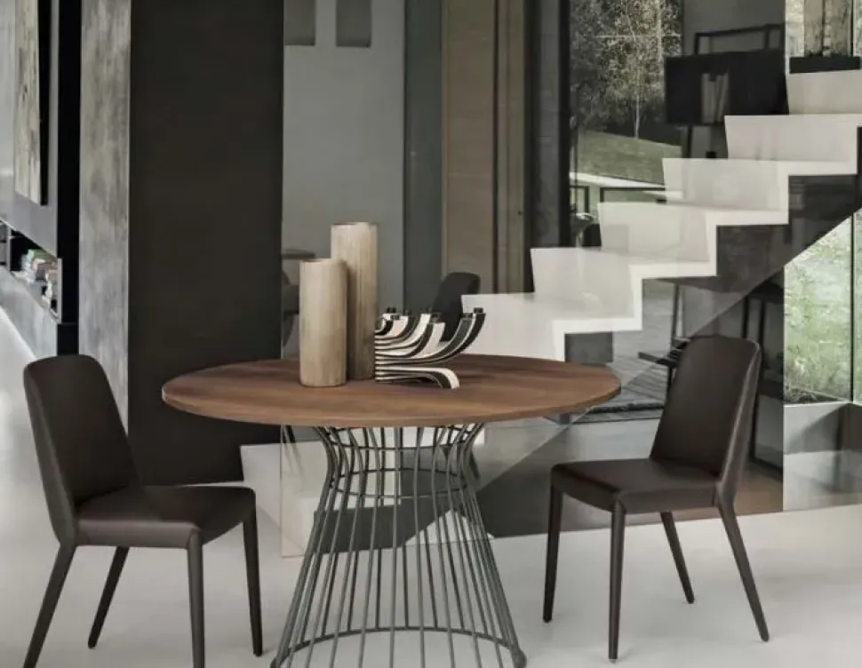 Tavolo in legno rotondo Brigitte Tomasella in offerta outlet