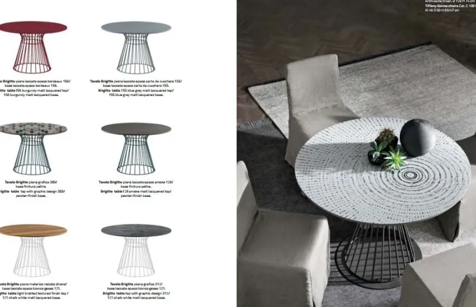 Tavolo in legno rotondo Brigitte Tomasella in offerta outlet