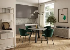 Tavolo in legno rotondo Convivio Ozzio in offerta outlet