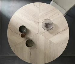 Tavolo in legno rotondo Icaro Altacom in offerta outlet