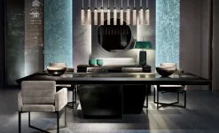 Tavolo in marmo rettangolare Tavolo luxury legno e marmo Md work in offerta outlet