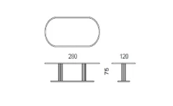 Tavolo in marmo rettangolare Modello monte carlo luxury italia Md work in offerta outlet