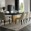 Tavolo in metallo rettangolare Tavolo luxury gold italian table Md work in offerta outlet