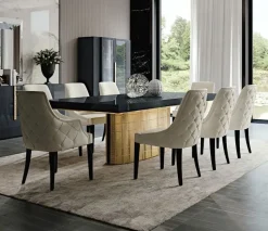 Tavolo in metallo rettangolare Tavolo luxury gold italian table Md work in offerta outlet