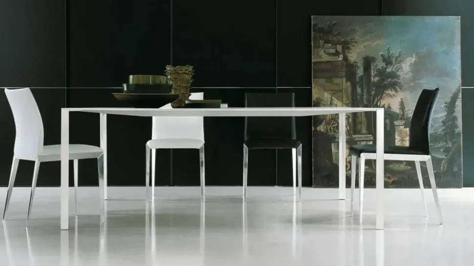 Tavolo in metallo rettangolare Less less Molteni & c in Offerta Outlet