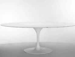Tavolo in pietra ovale Saarinen made in italy 199x121 Artigianale in offerta outlet