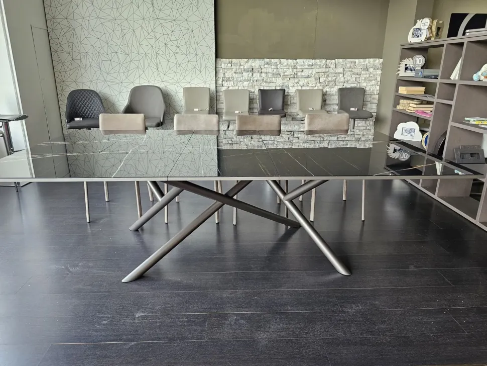 Tavolo in vetro rettangolare Random marble Ozzio a prezzo scontato