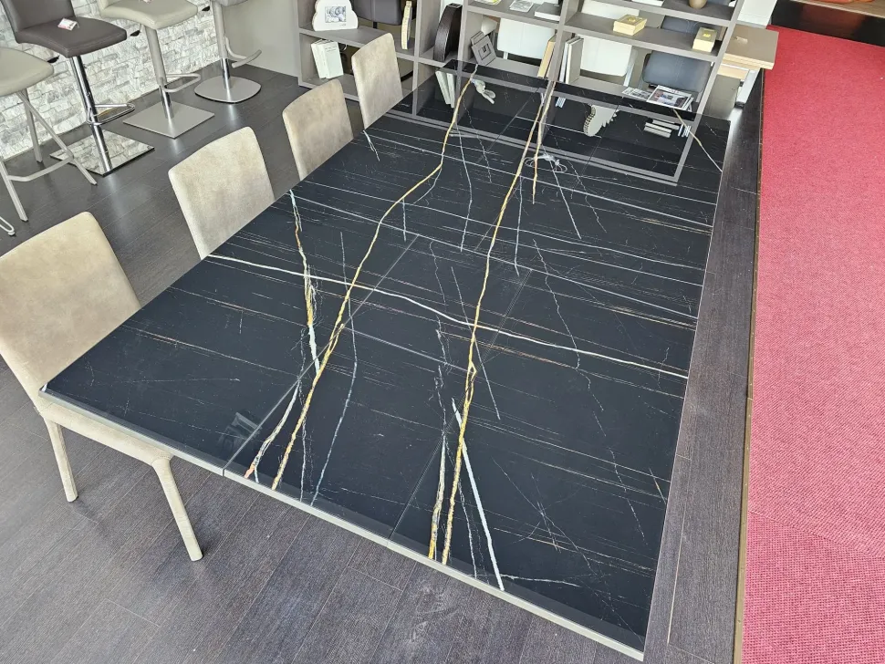 Tavolo in vetro rettangolare Random marble Ozzio a prezzo scontato