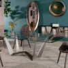 Tavolo in vetro rettangolare Reverse Tonin casa in offerta outlet