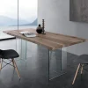 Tavolo in vetro rettangolare Glass Artigianale in offerta outlet