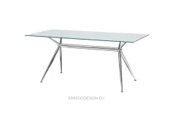 Tavolo in vetro rettangolare Brioso * Midj in offerta outlet