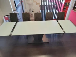 Tavolo in vetro rettangolare Diamante special Ozzio in offerta outlet