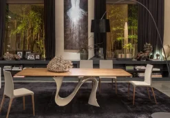 Tavolo in vetro rettangolare Wave Tonin casa a prezzo ribassato